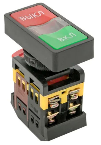 Изображение товара Кнопка EKF pbn-as-rec для управления оборудованием с подсветкой 22 мм