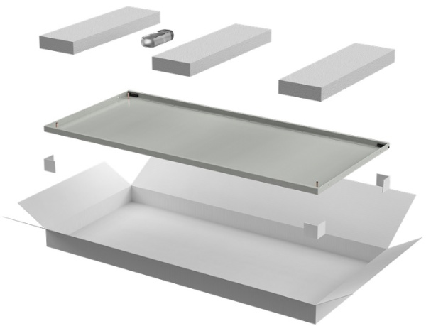 Изображение товара Цельнометаллическая дверь для шкафов LINEA E 47U ITK LE35-47U6X-DM серый RAL7035