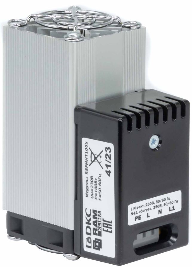 

Обогреватель с вентилятором DKC R5FMHT100S компактный 100 Вт, 230 В, "RAM Klima", R5FMHT100S