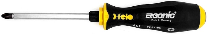 

Отвертка Felo 45120340 Ergonic крестовая ударная PZ 2X100, 45120340