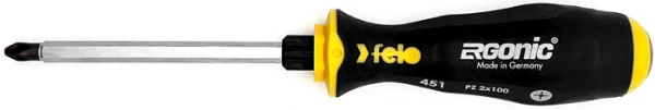 Изображение товара Отвертка ударная крестовая Felo Ergonic PZ 2х100 профессиональный инструмент