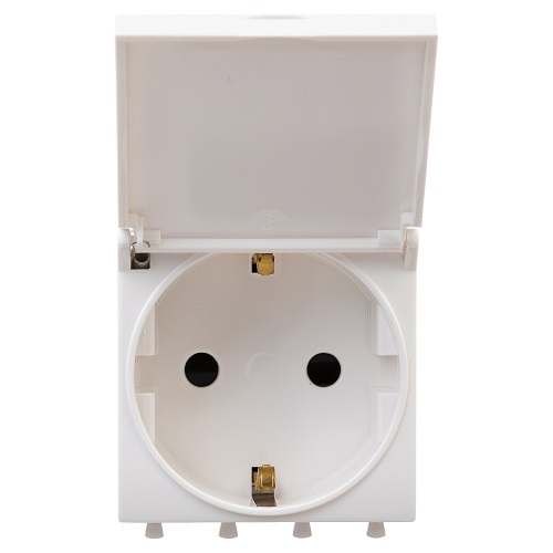 

Розетка DKC 4400012 модульная, с крышкой, 2P+E, с з/ш, "Белое облако", 2 модуля, "Avanti", 4400012