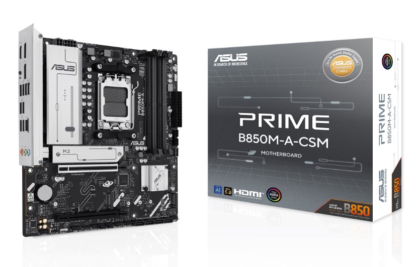 

Материнская плата mATX ASUS PRIME B850M-A-CSM 90MB1LQ0-M0EAYC (AM5, AMD B850, 4*DDR5, 4*SATA, 3*M.2, 4*USB 3.2, 4*USB 2.0, 4*PCIe, 2*DP, HDMI), PRIME B850M-A-CSM