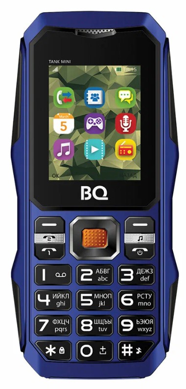 

Мобильный телефон BQ 1842 Tank mini Dark Blue 1.77 ", BT, 0.08MP, SIM: 2, 1500 mAh, 1842 Tank mini Dark Blue
