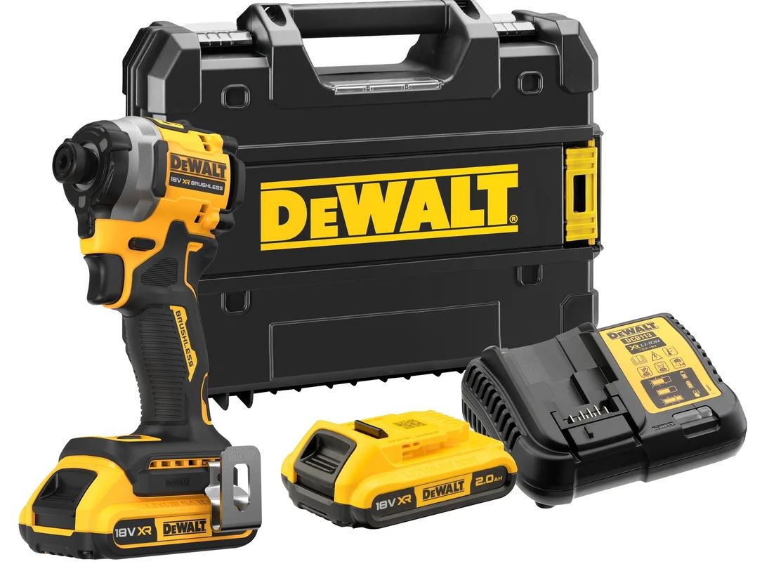 

Шуруповерт аккумуляторный DeWALT DCF850D2T-QW 18 В, 206 Нм, 3800 уд/мин, с 2 АКБ 2 Ач и ЗУ, в кейсе TSTAK, DCF850D2T-QW
