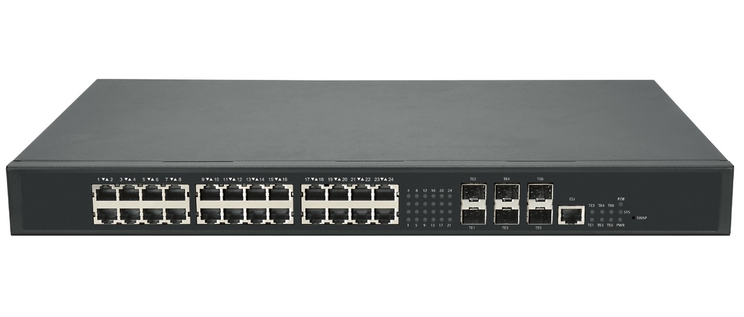 

Коммутатор управляемый GIGALINK GL-SW-G305-30P L3 PoE, Stack, 24*1/2.5 Гбит/с PoE (8 портов 802.3BT, 16 портов 802.3at), 6*1/10Гбит/с SFP+, PoE 740Вт, GL-SW-G305-30P