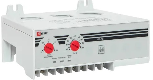 Изображение товара Реле защиты двигателя EKF mpr-200 для трехфазных электродвигателей 200А