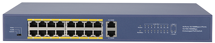 

Коммутатор REDLINE RL-SW16P2 18 портовый POE, Порты: 1-16 с поддержкой PoE, 2 Uplink порт, Коммутационная матрица 7,2 Gbps, Стандарт PoE IEEE 802.3af, RL-SW16P2