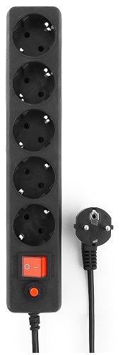 

Сетевой фильтр Гарнизон EHLB-4 0,5 м 5 р черный, EHLB-4