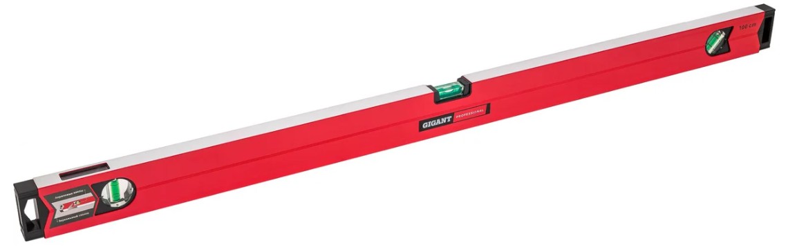 

Уровень Gigant GPGW-100-1 Professional алюминиевый магнитный, 1000 мм, 3 глазка, фрезерованный, GPGW-100-1