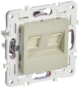 фото Розетка компьютерная IEK SK-K20-2-K10