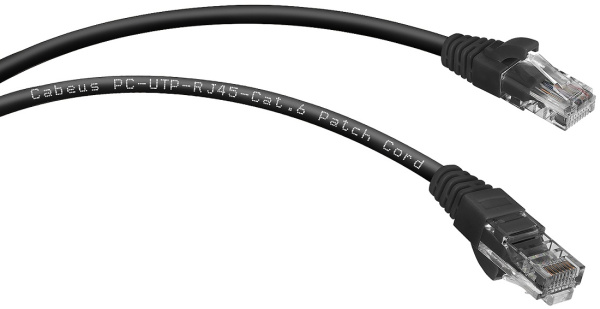 Изображение товара Кабель патч-корд U/UTP 6 кат. 5м Cabeus PC-UTP-RJ45-Cat.6-5m-BK