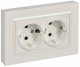 фото Розетка двухместная с заземлением  IEK BR-R28-16-K36-F