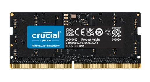 Изображение товара Оперативная память SODIMM DDR5 32GB Crucial CT32G56C46S5T - высокая скорость для ноутбука