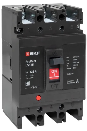 Изображение товара Автоматический выключатель в литом корпусе EKF mccb-125-18-3-160-ls