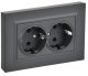 фото Розетка двухместная с заземлением  IEK BR-R27-16-K53-F в Санкт-Петербургe