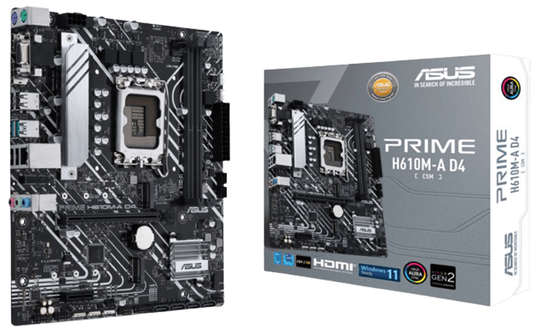 

Материнская плата mATX ASUS PRIME H610M-A D4-CSM (LGA1700, H610, 2*DDR4(3200), 4*SATA 6G, 2*M.2, 2*PCIE, 7.1CH, Glan, 2*USB 3.2, 4*USB 2.0, HDMI/D-Sub), PRIME H610M-A D4-CSM