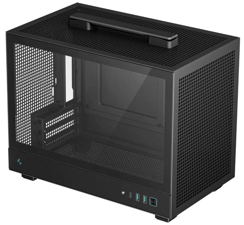 

Корпус mATX Deepcool CH160 PLUS черный, без БП, боковая панель из закалённого стекла, 2*USB 3.0, USB Type-C, CH160 PLUS