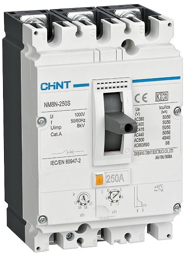 Изображение товара Автоматический выключатель CHINT серия NM8N 3 полюса для постоянного тока