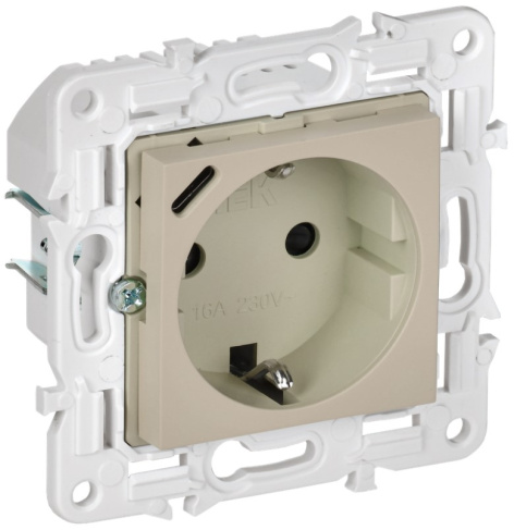 Изображение товара Розетка с заземлением IEK SK-R14-16-U14-018-K10 для безопасного электроснабжения