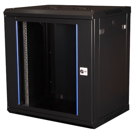 

Шкаф настенный 19", 12U Datarex DR-633001 телекоммуникационный 635X600х450 мм, дверь стекло, черный, DR-633001