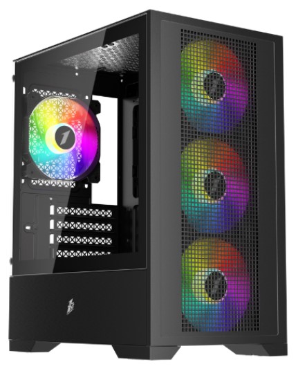 

Корпус mATX 1STPLAYER Go2 ARGB Black Go2-BK-4F7 без БП, USB 3.0, USB 2.0, Go2 ARGB Black