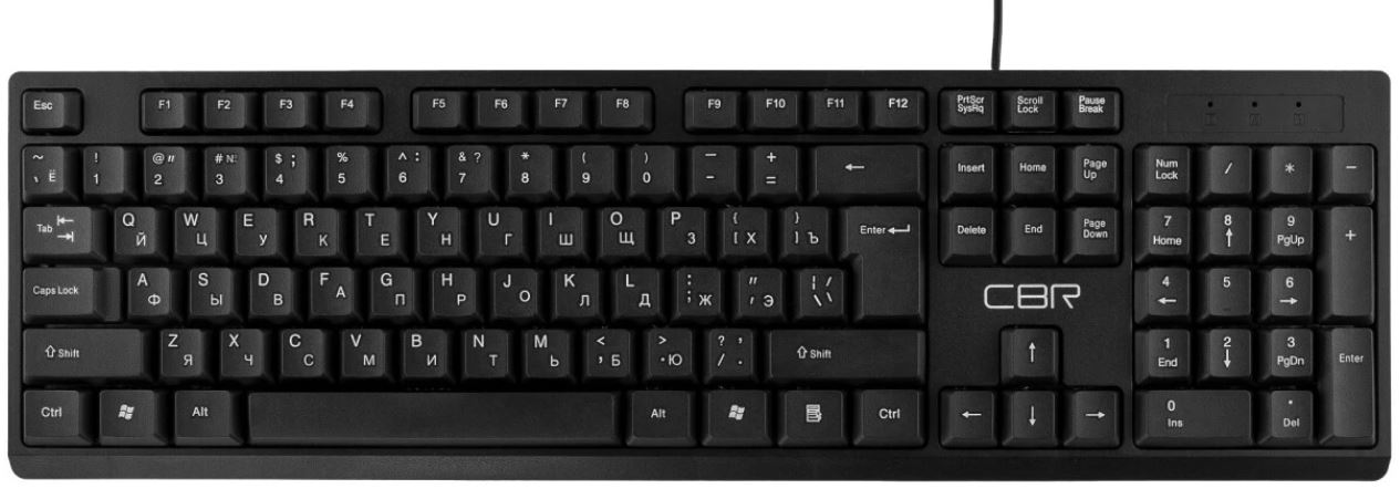 

Клавиатура CBR KB 101 USB, 104 кл., офисн., 1,5 м, KB 101