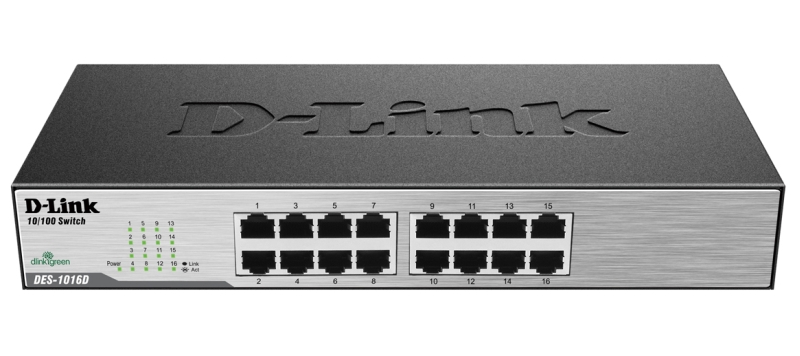 Коммутатор неуправляемый D-link DES-1016D 16xUTP 10/100