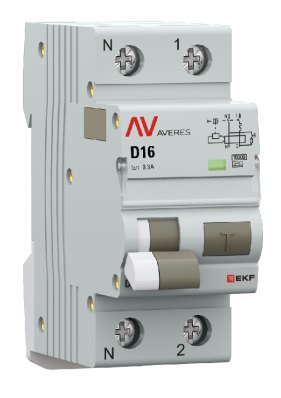 

Автомат дифференциальный EKF rcbo10-1pn-16D-300-ac-av DVA-10 1P+N 16А (D) 300мА (AC) 10кА AVERES, rcbo10-1pn-16D-300-ac-av