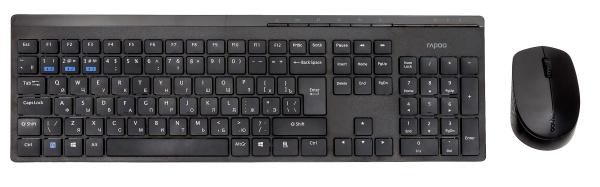 Изображение товара Комплект беспроводной клавиатуры и мыши Rapoo 8100GT Черный Bluetooth и радиоканал