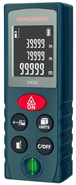 Изображение товара Лазерная рулетка Ermenrich Reel PLUS GK80 точные измерения длины и площадей