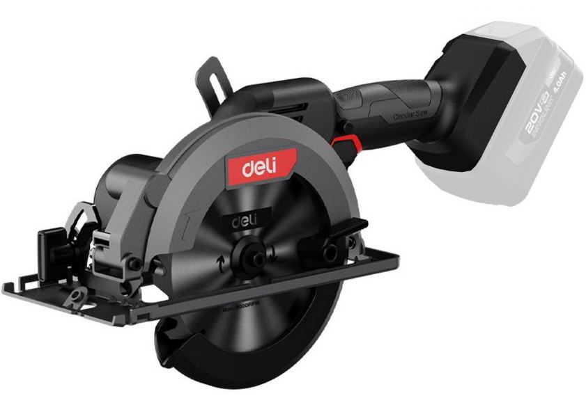 

Пила циркулярная Deli DE-YJ20-1 аккумуляторная (Без АКБ и ЗУ, 20V, 6900об/мин, диаметр диска 150мм, картон), DE-YJ20-1