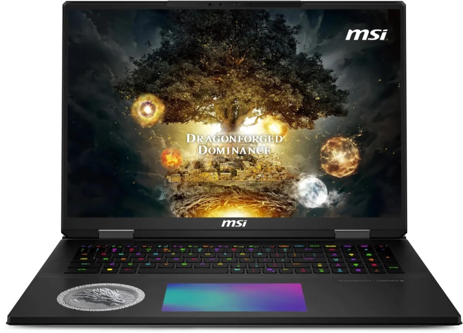 

Ноутбук MSI Titan 18 HX AI A2XWJG-205RU 9S7-1824A5-205 Ultra 9 275HX/64GB/4TB SSD/GeForce RTX 5090 24GB/18" UHD+ IPS/WiFi/BT/cam/Win11/black, Titan 18 HX AI A2XWJG-205RU