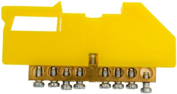 Изображение товара Шина EKF sn0-63-08 для присоединения нулевых и заземляющих проводников 8 отверстий