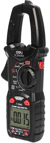 Изображение товара Дели DL334204 цифровые токоизмерительные клещи до 600А CAT III