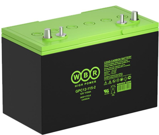 Изображение товара Аккумулятор WBR GPC12-115-2 12 В 115 Ач резьбовое соединение