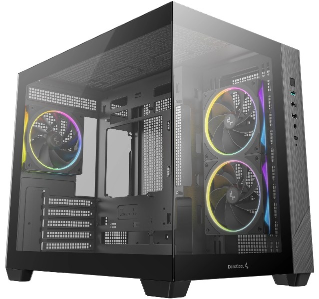 

Корпус mATX Deepcool CG330 3F черный, без БП, боковая панель из закалённого стекла, 2*USB 2.0, USB 3.0, CG330 3F