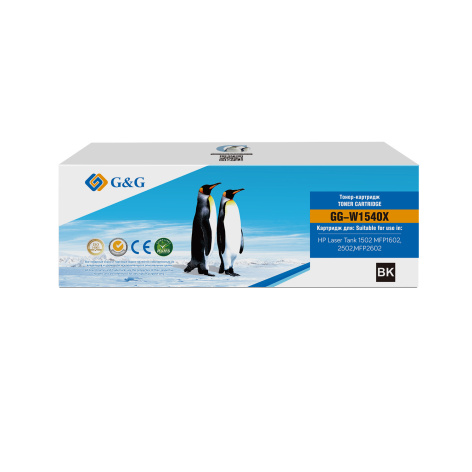 Изображение товара Картридж G&G W1540X черный совместимый для HP LaserTank 1502 1602 2502 2602 5000стр.