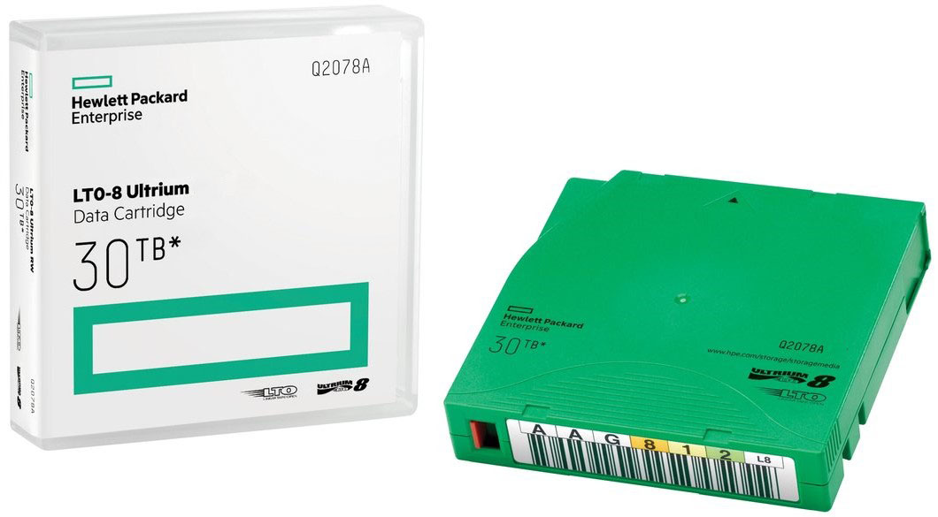 

Картридж HPE Ultrium LTO8 30TB Q2078AN bar code non custom labeled cartridge 20 pack (for libraries & autoloaders; incl. 20 x Q2078L) Q2078AL, Ultrium LTO8 30TB