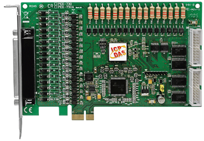 

Плата ICP DAS PEX-730A CR PCI Express, 32-channel isolated digital I/O & 32-channel TTL digital I/O board. (current sourcing) (RoHS)Includes one CA-40, PEX-730A CR
