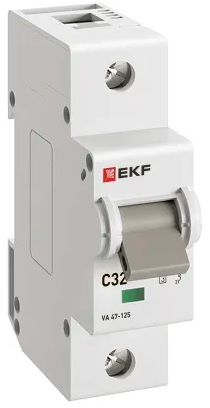 

Автоматический выключатель EKF mcb47125-1-32C ВА 47-125 1P 32А (C) 15кА PROxima, mcb47125-1-32C