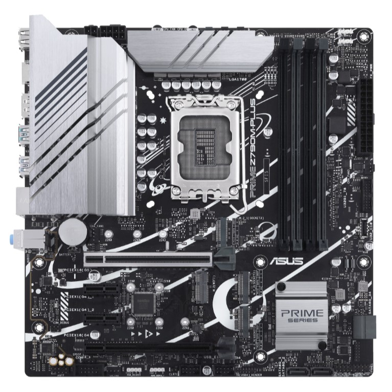 

Материнская плата mATX ASUS PRIME Z790M-PLUS 90MB1E70-M1EAY0 (LGA1700, Z790, 4*DDR5 (7200), 4*SATA 6G RAID, 3*M.2, 4*PCIE, HDMI, DP, USB Type-C, 2*USB, PRIME Z790M-PLUS