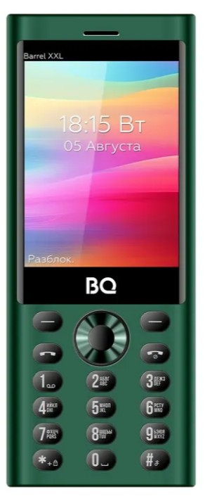 

Мобильный телефон BQ 3598 Barrel XXL Green+Black 3.5", BT, 0.08MP, SIM: 3, 1800 mAh, 3598 Barrel XXL Green+Black