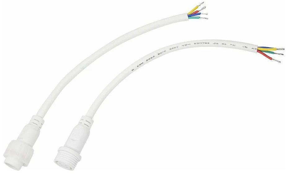 

Кабель Rexant 11-9440 соединительный (4pin) герметичный (IP67) 4х0.75мм2 белый, 11-9440
