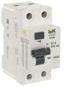 фото Выключатель дифференциального тока (ВДТ, УЗО)  IEK AR-R10N-2-040A300