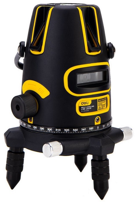 

Уровень лазерный Deli DL332305 5 лучей(зеленый цвет), точность +/-1,5мм/7м, угол самовыравнивания 3°, 2АКБ 4 А*ч+ЗУ, время работы до 4 часов, кейс, DL332305