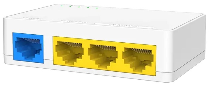 

Tenda S204PD Коммутатор неуправляемый, PoE 4x100 Мбит/с, настольный, пластиковый корпус, S204PD