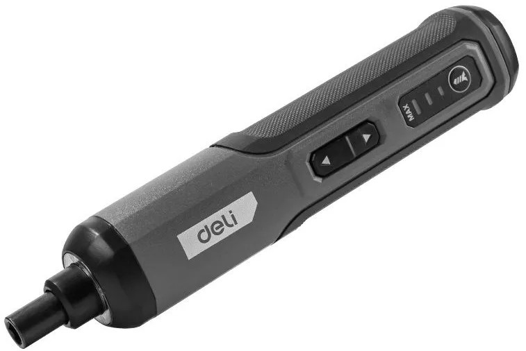 

Отвертка Deli DC161 аккумуляторная (4В, 2А*ч, 5Нм, 300об/мин, Type-C, набор бит 24 шт, кейс), DC161