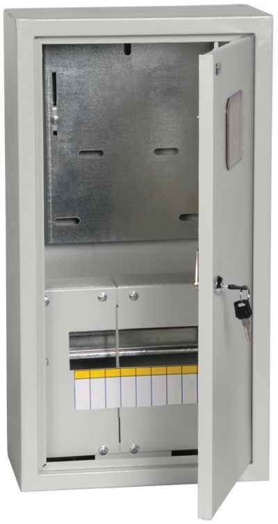 

Щит IEK MKM32-N-09-31-ZO учетно-распределительный навесной ЩУРн-3/9зо с окном с замком IP31 290х540х165, MKM32-N-09-31-ZO