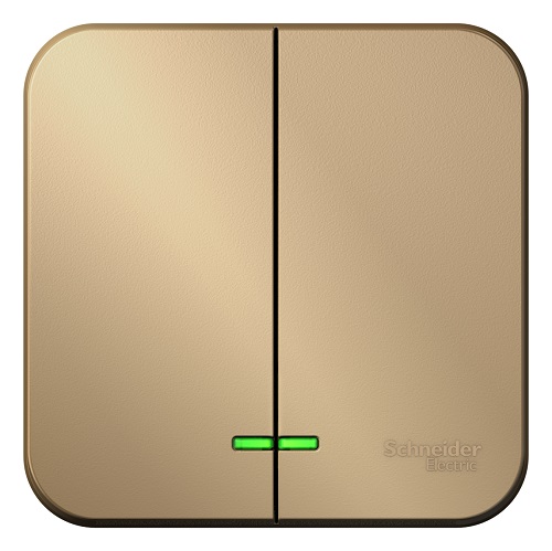

Выключатель Schneider Electric BLNVA105004 2-клавишный, 10А, 250B Титан наруж, BLNVA105004